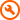 Orange circular icon with a line crossing from bottom left to top right.