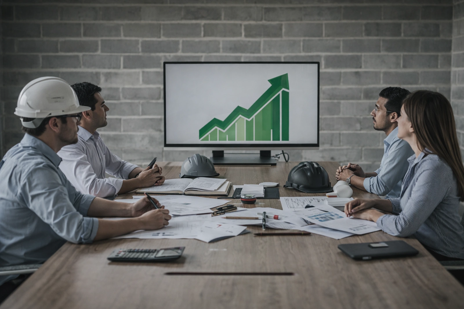 Réunion d’entreprise autour de l’optimisation de la consommation énergétique et des économies d’énergie