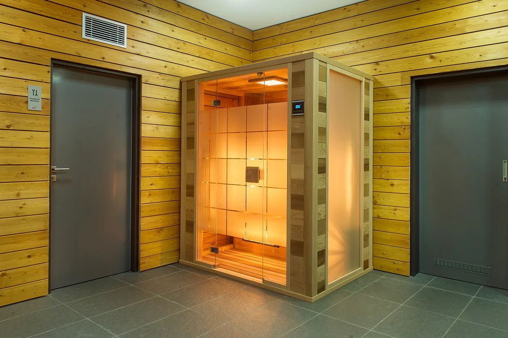 Infrasauna s infračerveným zářením pro hluboké prohřátí v Beachwell