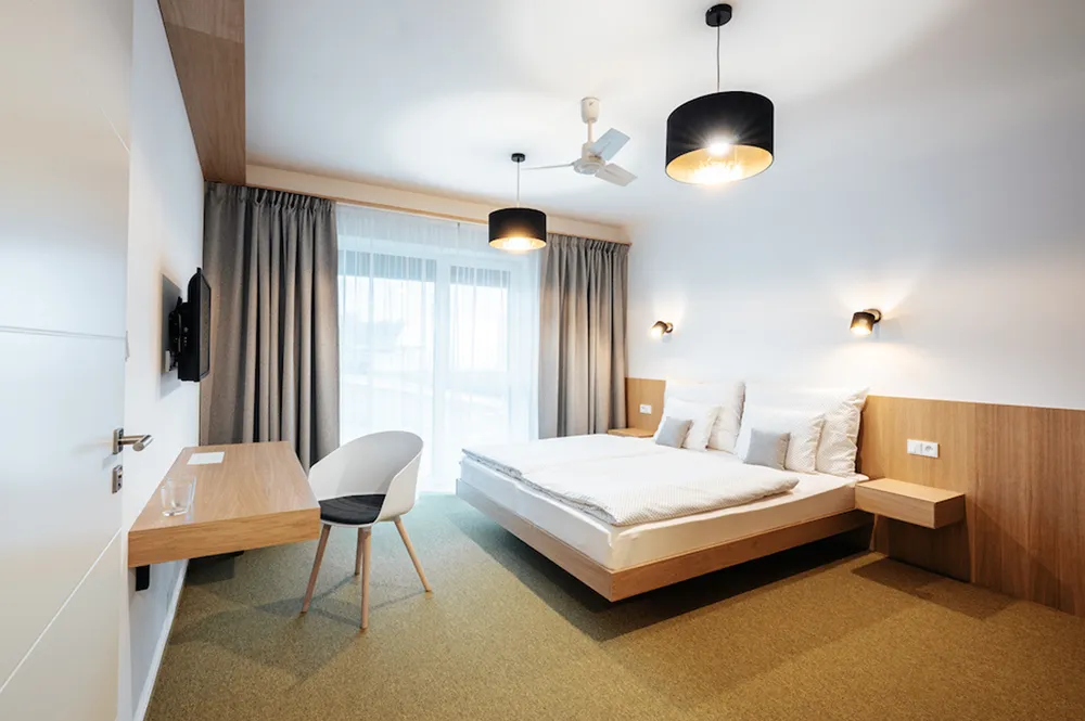 Dvoulůžkový pokoj v penzionu Beachwell s moderním vybavením