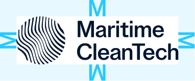 Maritime CleanTech logo with stylized wave graphic.