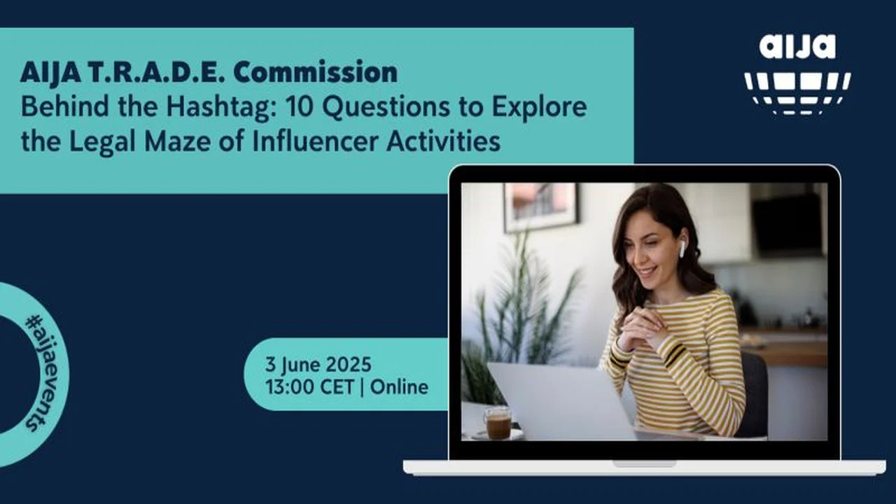 Webinaire AIJA T.R.A.D.E. Commission « Behind the Hashtag » sur le cadre juridique des activités d'influence — 3 juin 2025