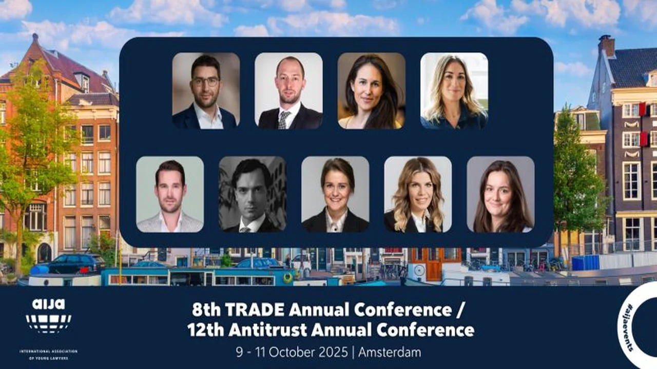 Albane Watine parmi les intervenants de la 8th T.R.A.D.E. / 12th Antitrust Annual Conference de l'AIJA — Amsterdam, 9-11 octobre 2025