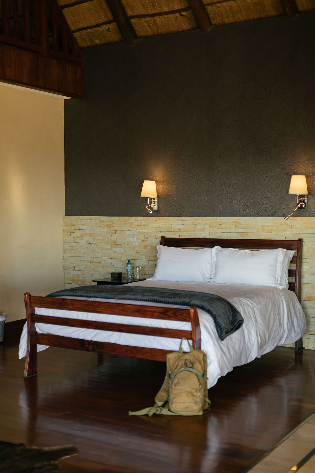 A double bed in the second bedroom