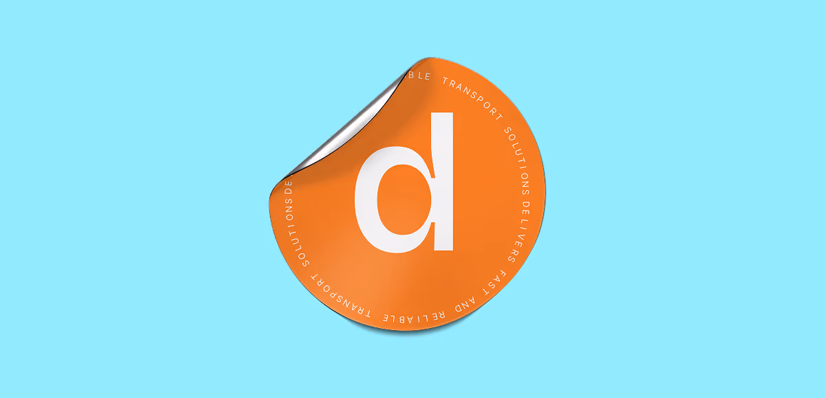 Orange Brand Sticker