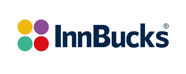 InnBucks logo with four circles in yellow, purple, teal, and red arranged in a square to the left of the text.