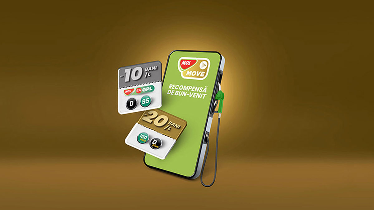 Integrated loyalty campaign for MOL Romania combining POS communication, graphic design, visual identity and digital advertising assets.