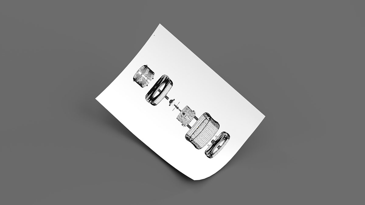 A smart plug device into a clean, photorealistic 3D visualization suitable for presentation and marketing.