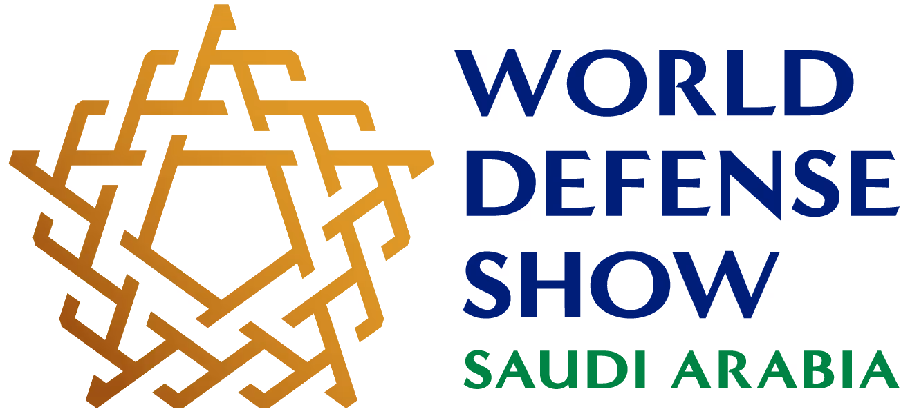World Defense Show logo with geometric star design and text reading World Defense Show Saudi Arabia.