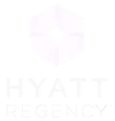 Hyatt Regency logo with a geometric hexagon and the text 'HYATT REGENCY' below.