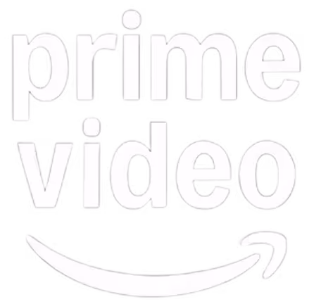 White Amazon Prime Video logo with a curved arrow underneath.