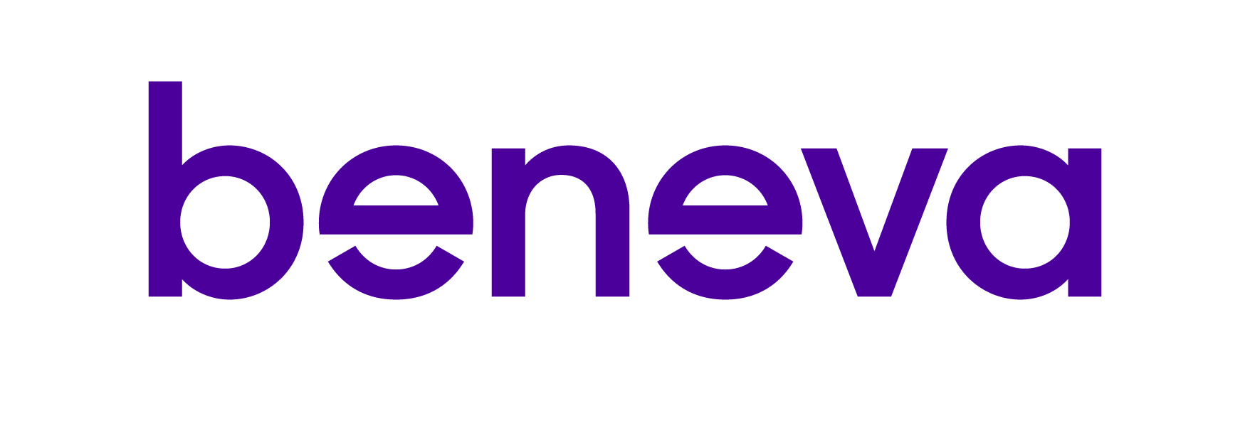 Logo de Beneva en lettres violettes.