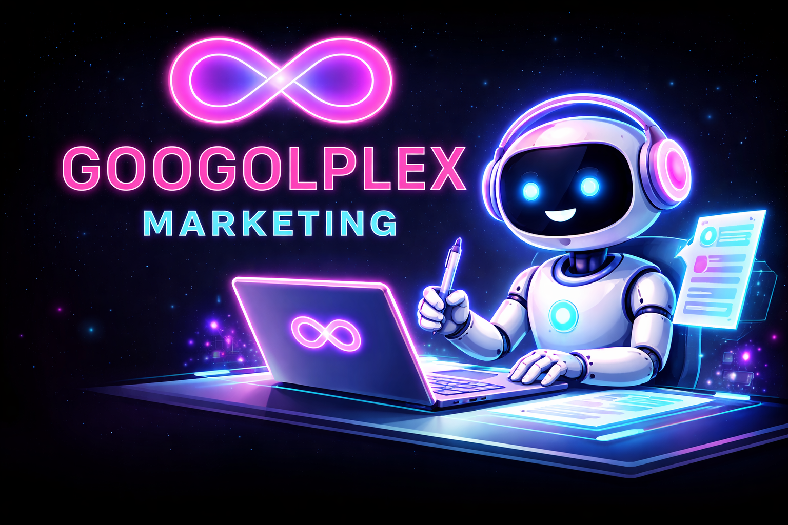 A visual representation an SEO content writer using AI.
