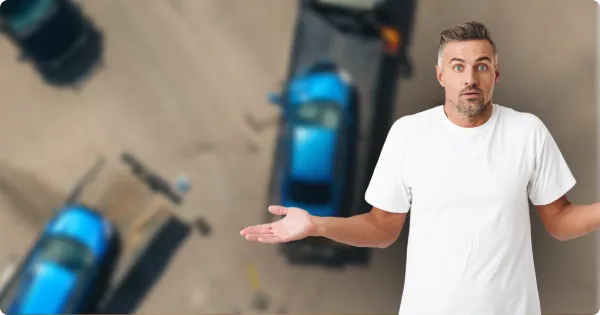 man after a car accident