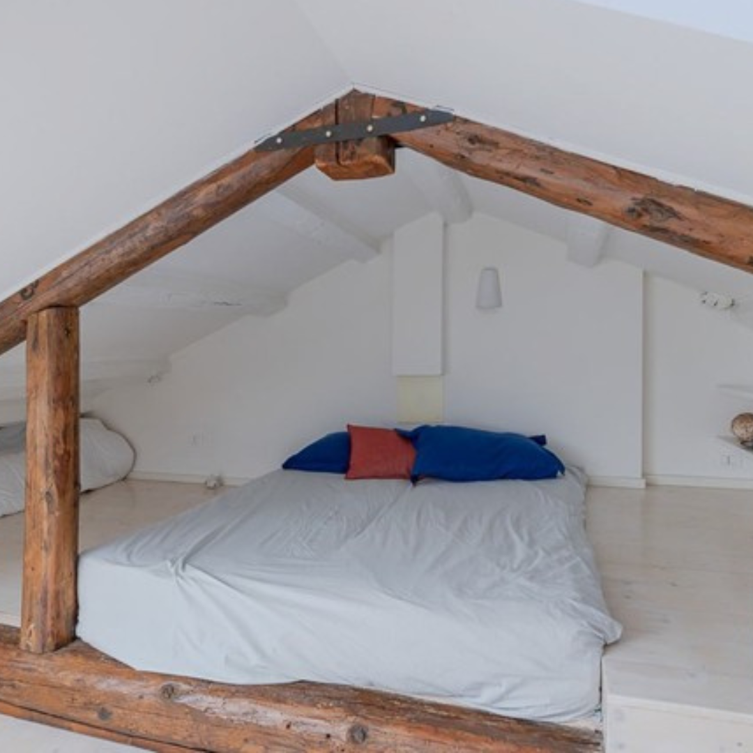 Schlafzimmer in Dachschräge