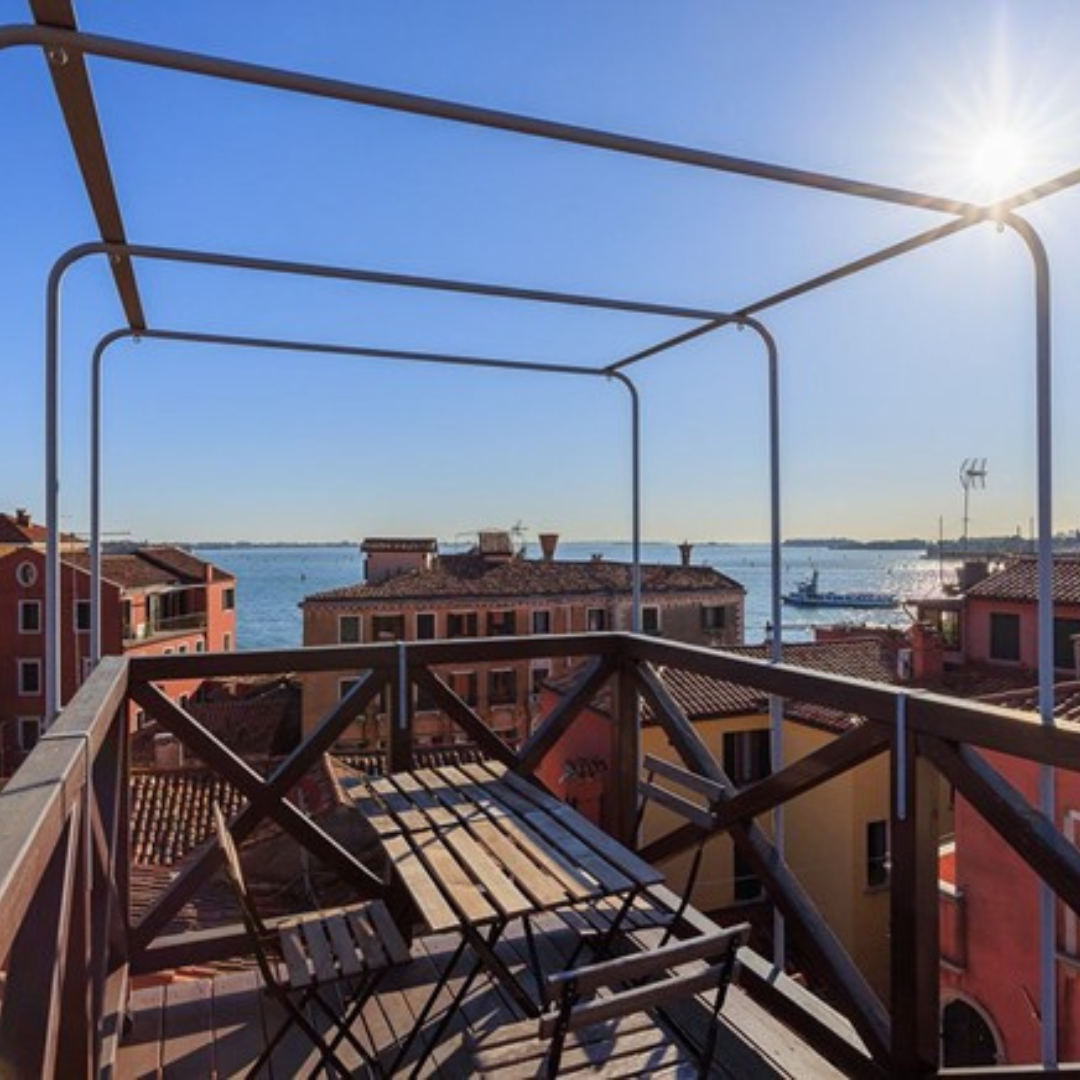 Dachterrasse vom Atelier in Venedig