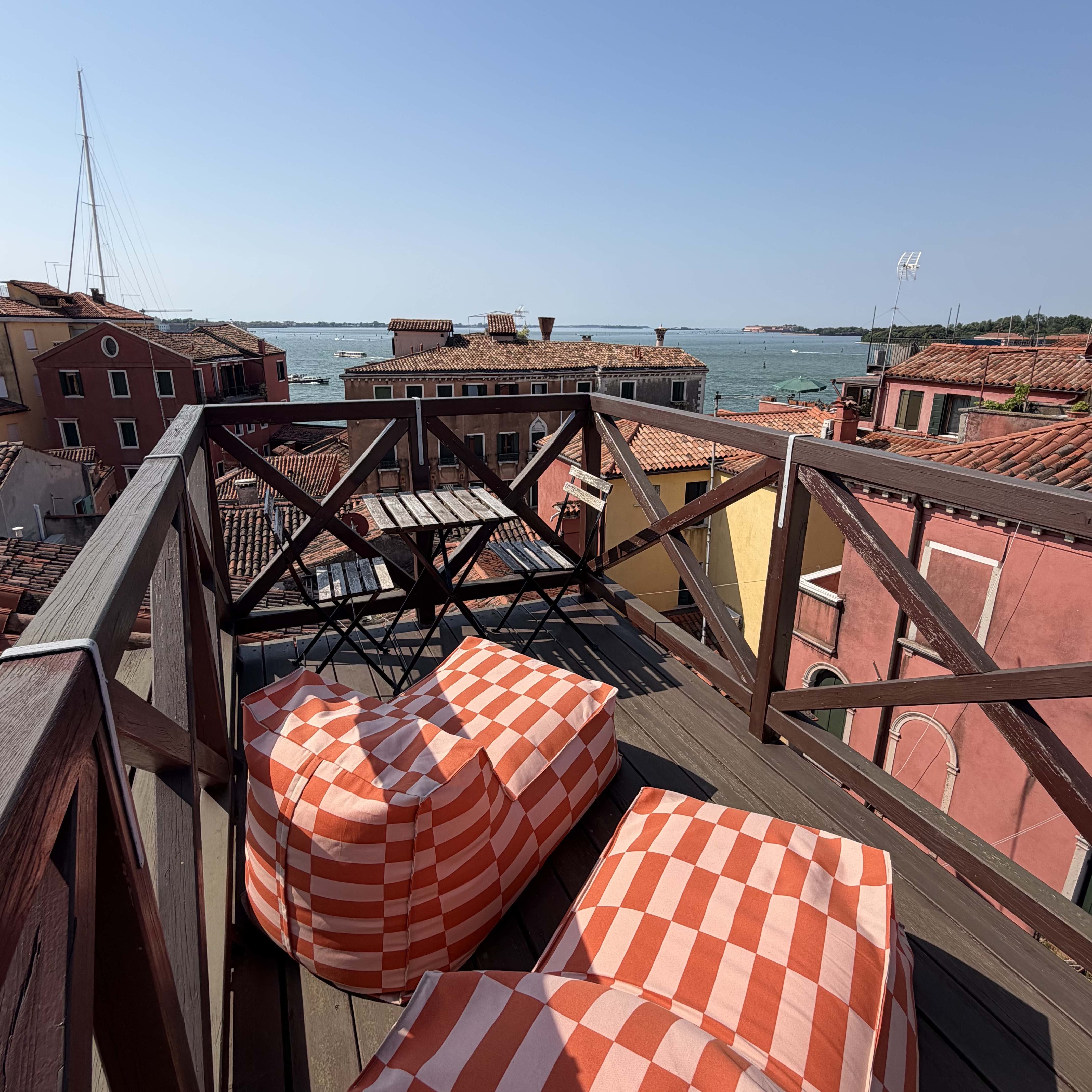 Dachterrasse vom Atelier in Venedig