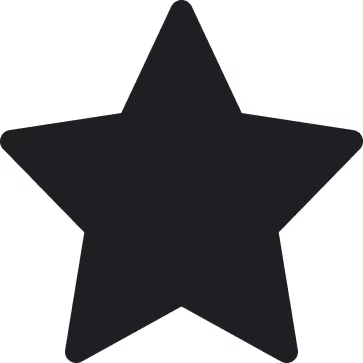 Solid black five-pointed star icon.