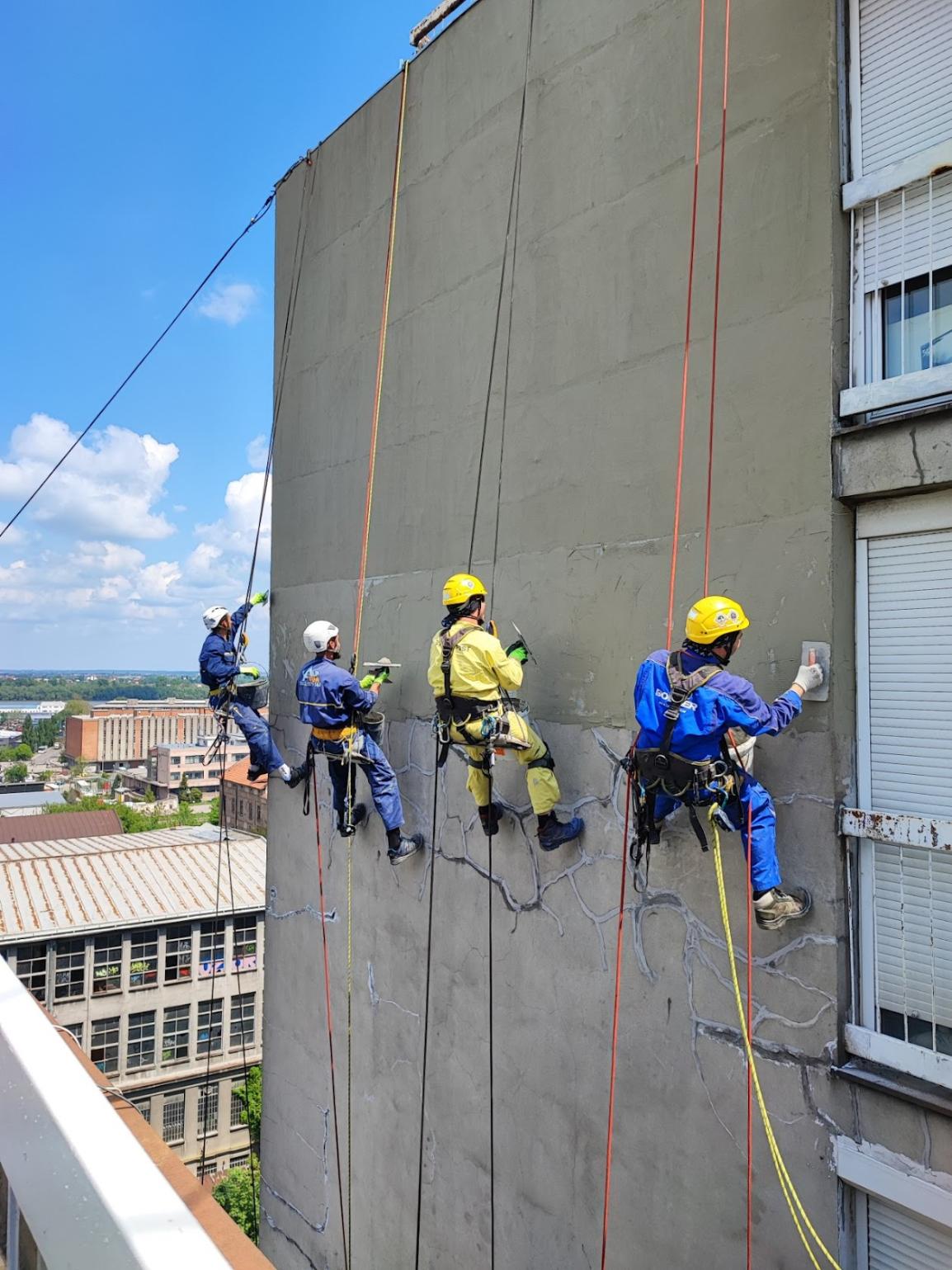 Sanacija fasade na visini