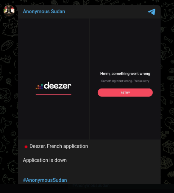 Anonymous sudan revendication