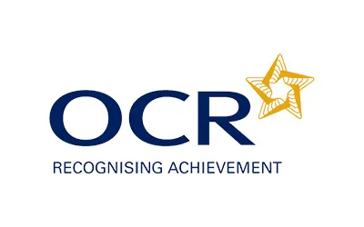 OCR logo with a stylized gold star and the text 'RECOGNISING ACHIEVEMENT'.