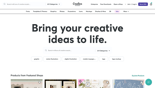 Creative Market Homepage