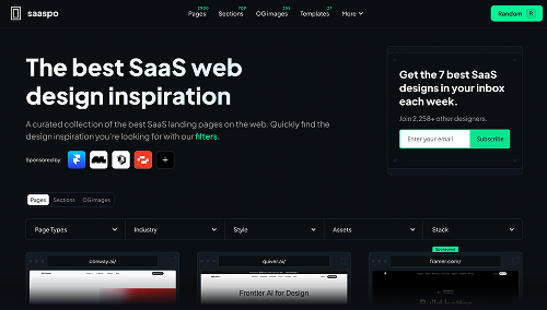 Saaspo homepage