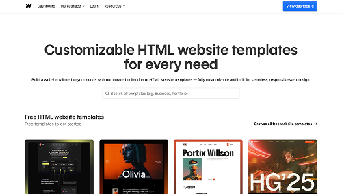Webflow Templates webpage