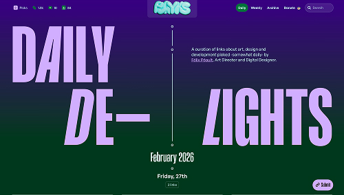 Delights.design homepage