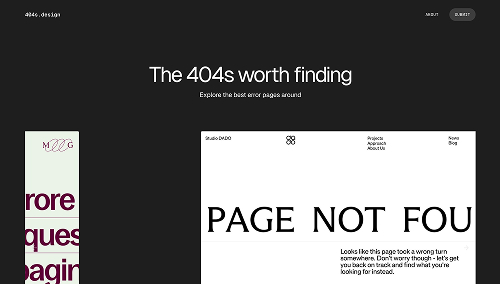 404s.design homepage