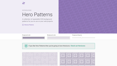 Hero Patterns Homepage