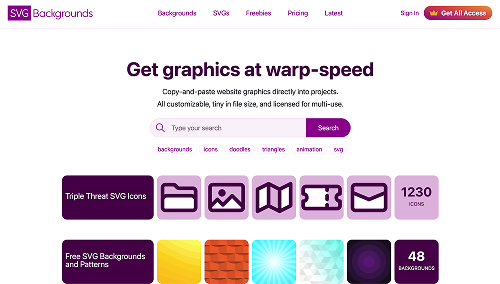 SVG Backgrounds homepage