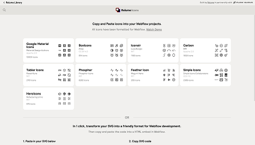 Relume Icons homepage