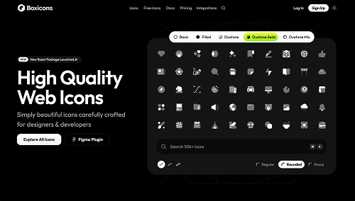 Boxicons homepage