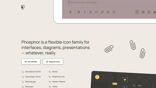 Phosphor Icons homepage