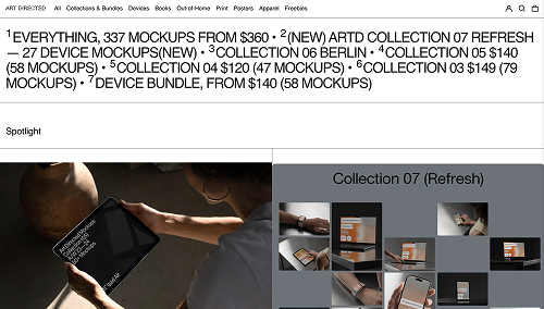 Art Directed homepage