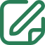 Icon of a pencil inside a square outline symbolizing editing.
