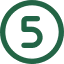 Green circular icon with the number 5 inside.
