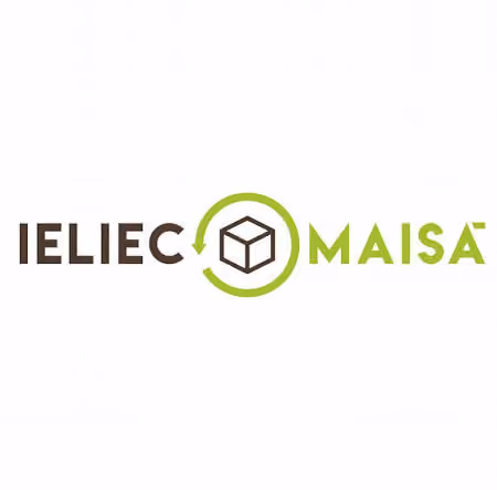 IELIEC MAISÃ logo with a green circular arrow around a cube icon between the words.