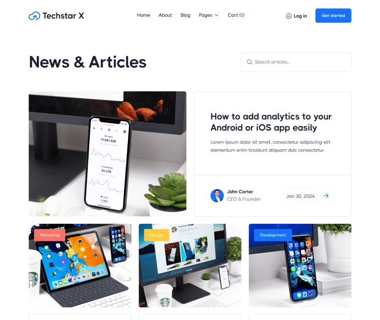 Blog - Techstar X Webflow Template