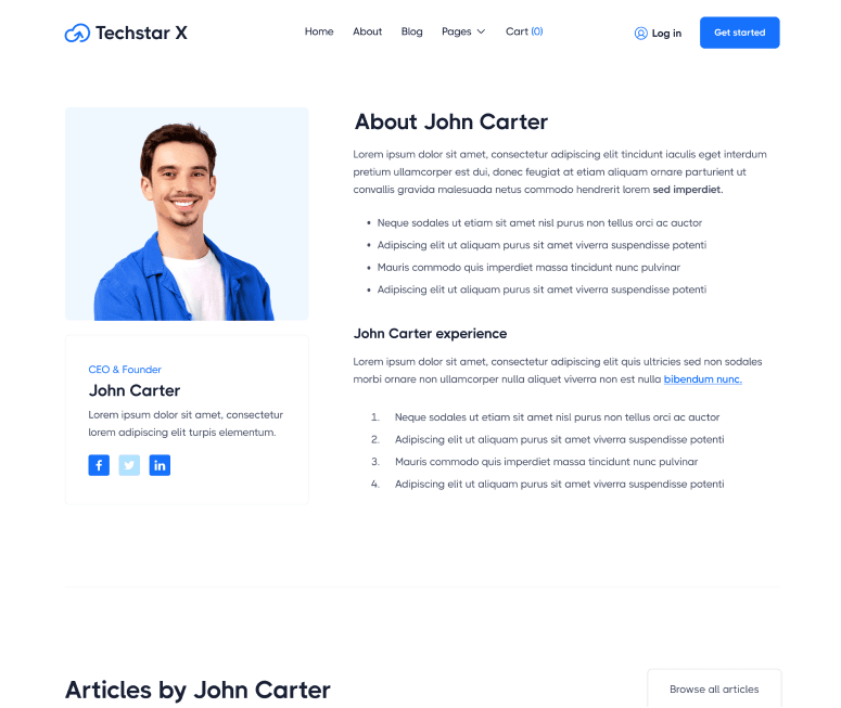 Team Member - Techstar X Webflow Template