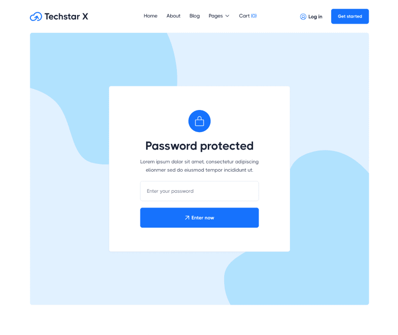 Password Protected - Techstar X Webflow Template