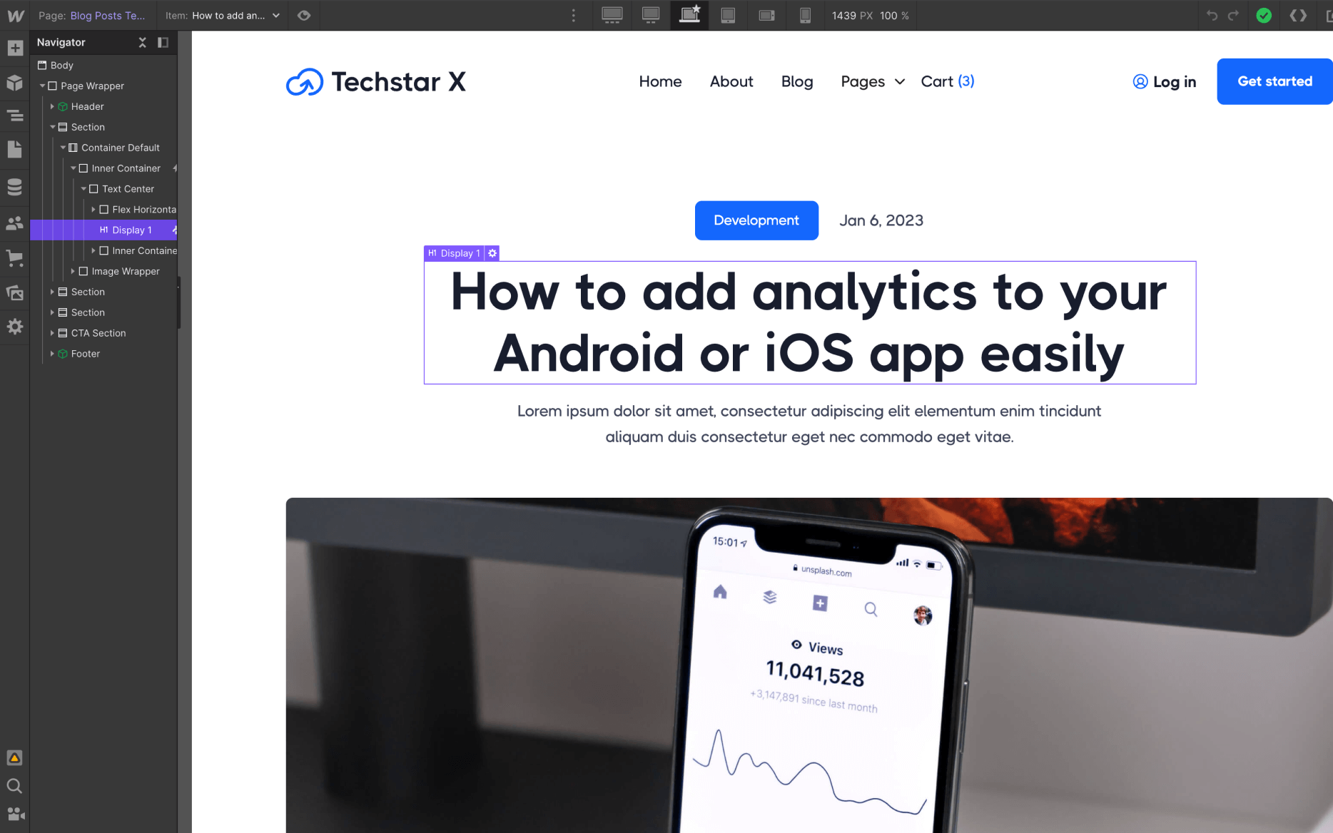 CMS Page - Techstar X Webflow Template