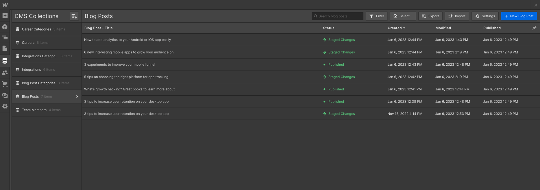 Collection Ecommerce - Techstar X Webflow Template