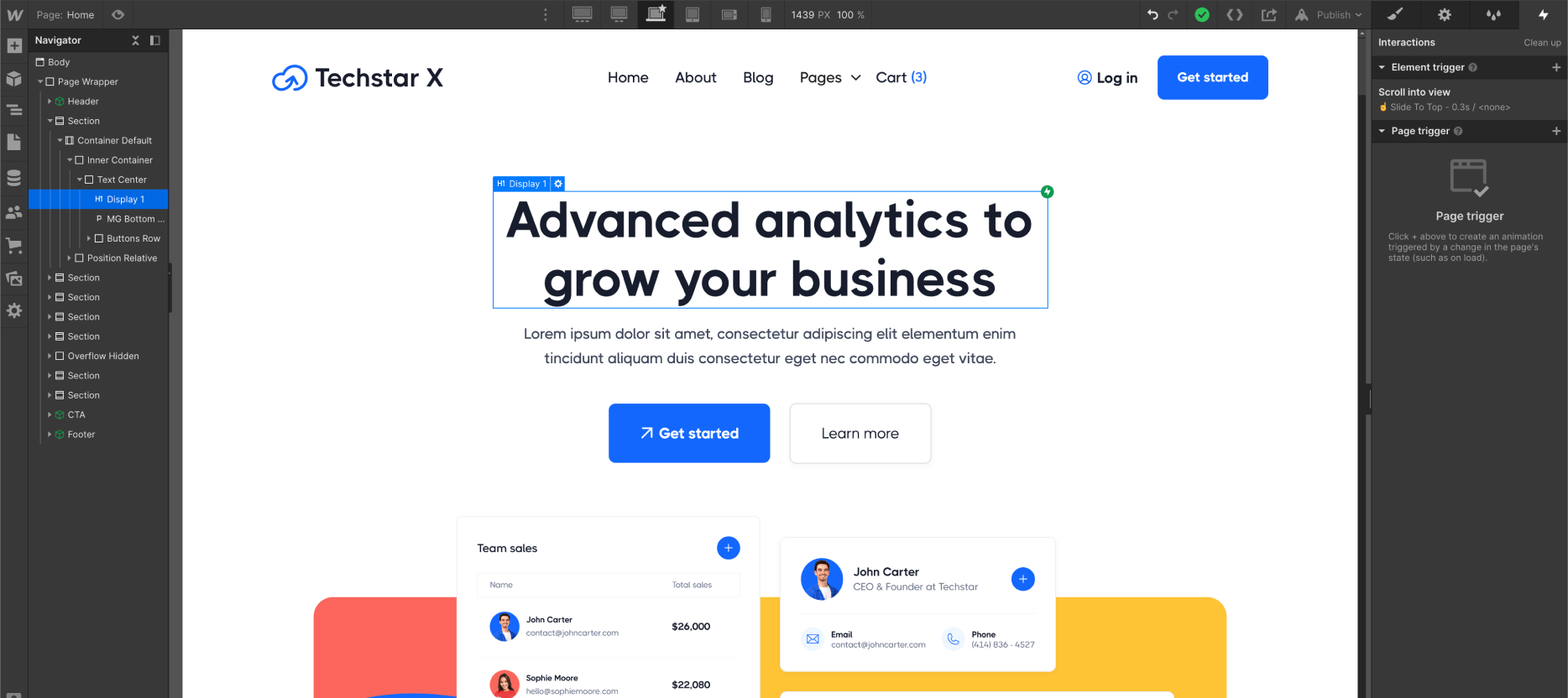 Animations - Techstar X Webflow Template