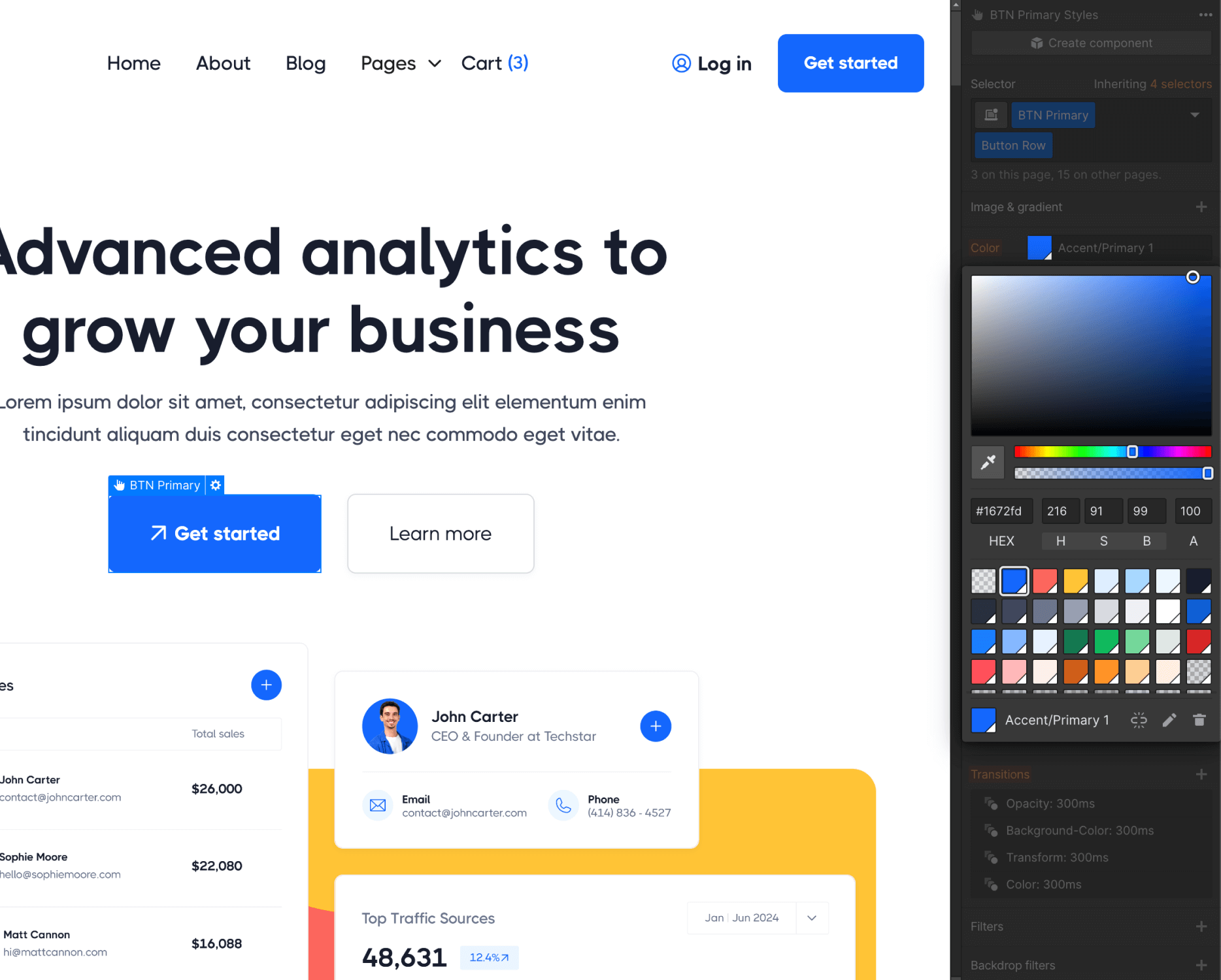 Colors - Techstar X Webflow Template