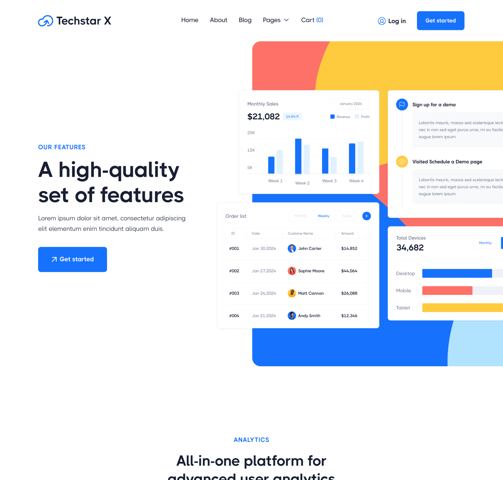 Features - Techstar X Webflow Template