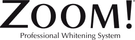 Zoom! Professional Whitening System logo in black text.