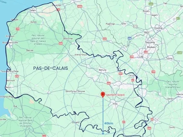 zone de couverture Géotherm Solaire