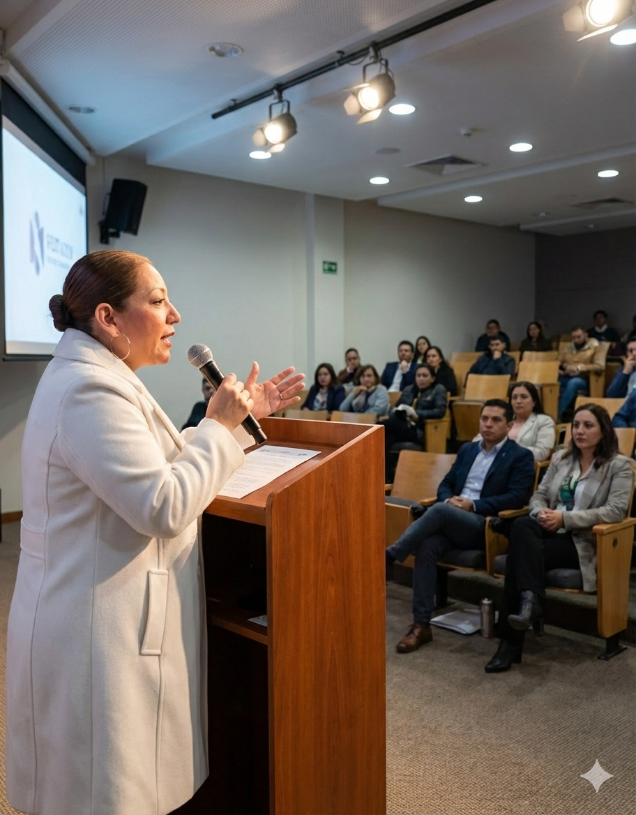 image of tech conference scene